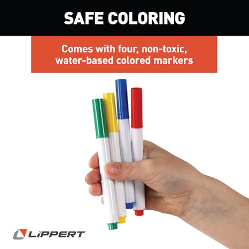 Lippert Color Escape Vinyl Tablecloth/Bench Cover Set for Camping and Picnics with 100% PEVA Material, Waterproof and Stai...
