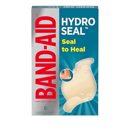 BAND-AID Brand Hydro Seal Adhesive Waterproof Bandages, Large Hydrocolloid Gel Patch for First Aid Support Better Healing ...