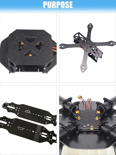Rolcoassuns Carbon Fiber Sheet, 240×240 MM 0.5mm 1.0mm 1.5mm 2mm 2.5mm 3.0mm 4.0mm, 3K Full Carbon Fiber Board 100% Plain ...
