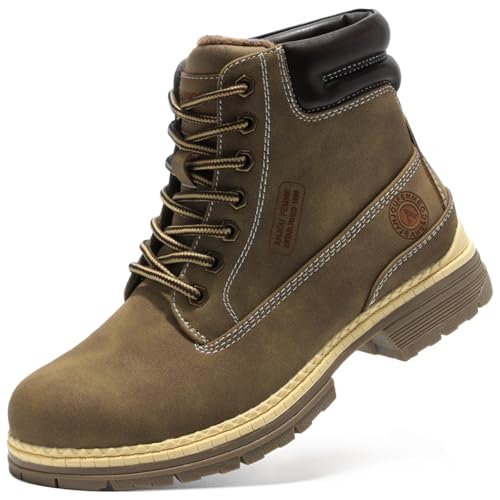 ANJOUFEMME Combat Work Hiking Boots for Women - Ladies Casual Waterproof Outdoor Boots, Walking Hiking Shoes, Backpacking ...