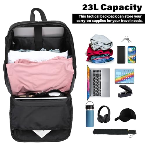MOSISO 23L Tactical Backpack with Bottom Insulated Cooler, Military Daypack 3 Day Assault Pack Army Rucksack Bug Out Bag w...