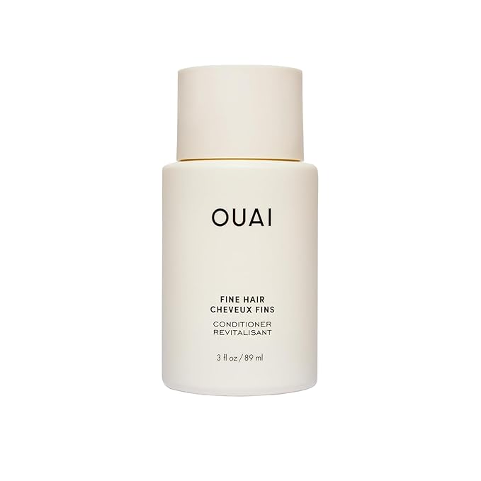 OUAI Fine Hair Conditioner Travel Size - Volumizing Conditioner for Fine Hair with Keratin, Biotin & Chia Seed Oil - Adds Softness, Bounce & Volume - Free from Parabens, Sulfates & Phthalates (3 Oz)