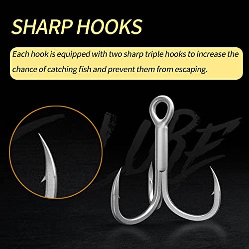4Pack Funny Fishing Lures for Men Saltwater Fishing Lures Set Metal Jigging Spoons for Bass Fishing Crank Baits Topwater L...