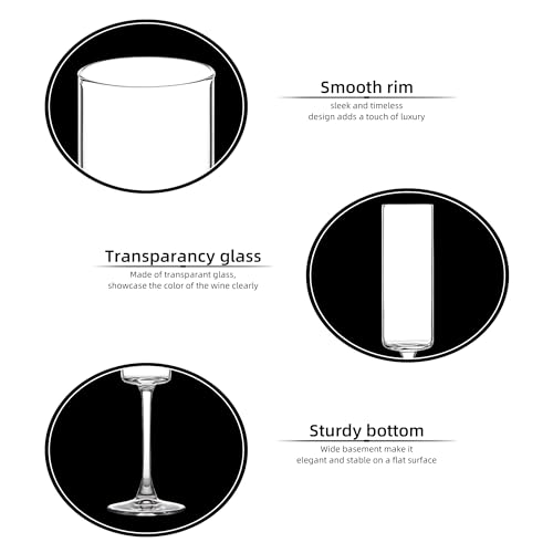 UMEIED Champagne Flutes, 6oz Edge Champagne Glasses Set of 12 with Long Stem - Sparkling Wine Glasses & Elegant Gift for H...
