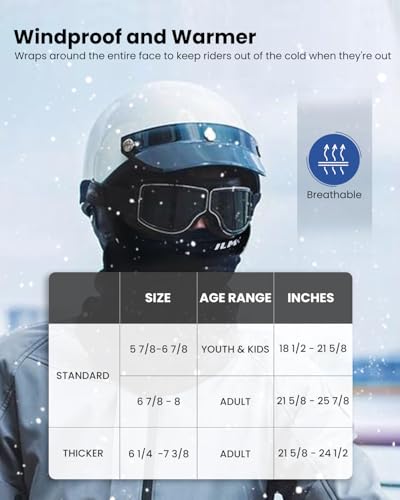 ILM Motorcycle Balaclava Face Mask Adult Youth for Ski Model FM01