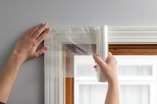 Duck MAX Strength Window Insulation Kit, Fits Patio Doors & Large Windows, Heavy Duty Indoor Shrink Film Insulator, Window...