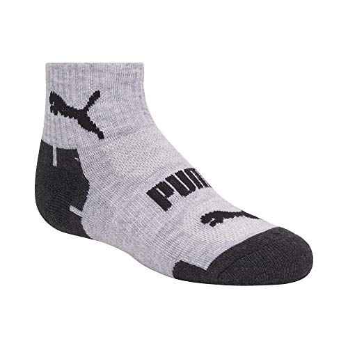 PUMA Boys' 6 Pack Quarter Crew Socks