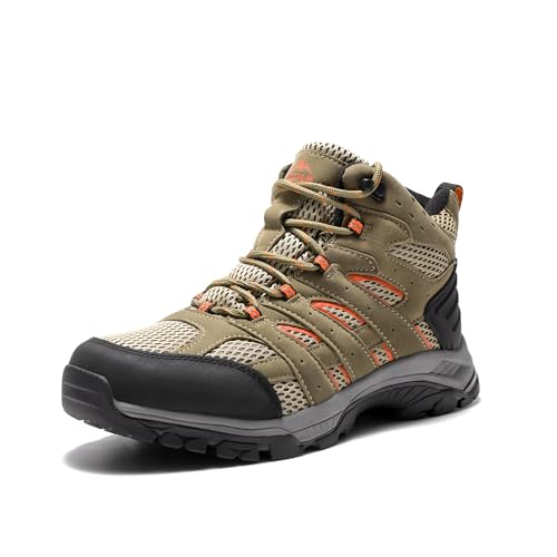 NORTIV 8 Women's Waterproof Hiking Boots Outdoor Trekking Mid Backpacking Mountaineering lightweight boots