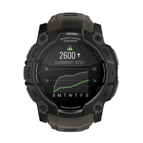 Garmin Instinct® 3 50mm, AMOLED Display, Rugged Outdoor GPS Smartwatch, Metal-Reinforced Bezel, Built-in Flashlight, Up to...