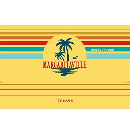 Tervis Traveler Margaritaville Gotta Go Palm Triple Walled Insulated Tumbler Travel Cup Keeps Drinks Cold & Hot, 30oz, Stainless Steel