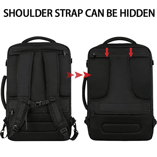 Vancropak Carry On Backpack, 45L Expandable Extra Large Travel Backpack, Flight Approved Water Resistant Luggage Suitcase ...