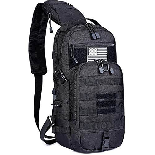 G4Free EDC Bag Tactical Sling Bag Backpack Molle Chest Shoulder Assault Pack Rectangular Outdoor Daypack