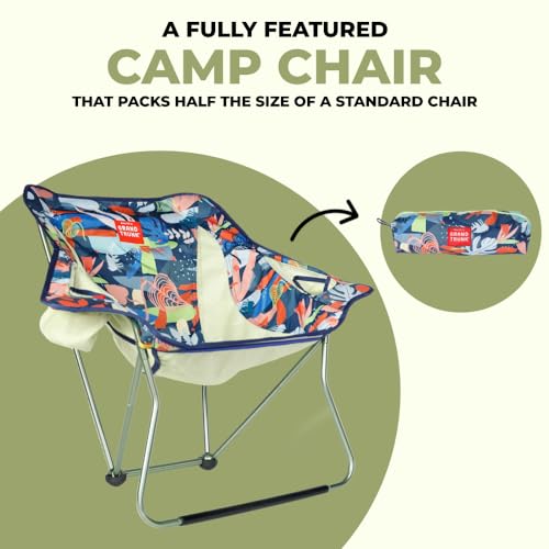 GRAND TRUNK Stonefly Chair | Ultralight & Packable Outdoor Chair with Built-in Cup Holders, 7000 Series Aluminum Frame, Co...