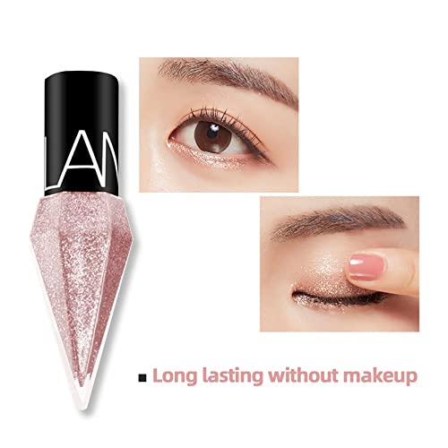 Go Ho Glitter Liquid Eyeliner Colorful Set,5 Colors Metallic Shimmer White Silver Gold Diamond Eye Liner,Glitter Eyeliner ...