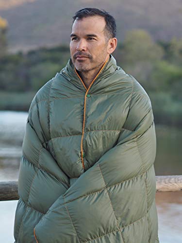 Get Out Gear Down Camping Blanket - Puffy, Packable, Lightweight and Warm | Ideal for Outdoors, Travel, Stadium, Festival...