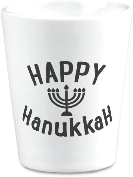 Ceramic Christmas Candles Shot Glasses Happy Hanukkah Candles Jewish Holidays and Occasions Bar Supplies Accessories Desig...