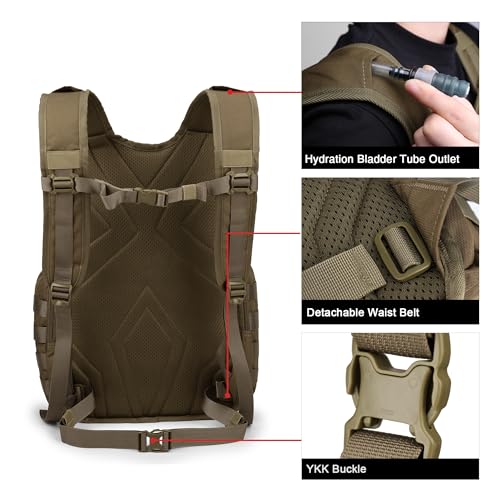 Mardingtop 25L Tactical Backpacks with 2.5 Liter Hydration Bladder