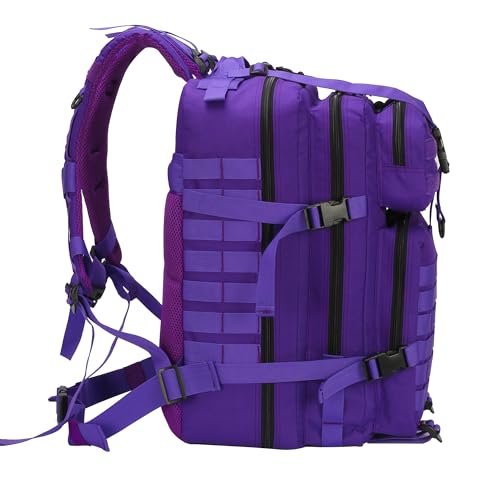 SEYATULLH 45L Military Tactical Backpack for Men & Women Bug Out Bag Assault pack Molle Daypack Hiking Trekking Rucksack(4...