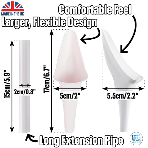 SHEWEE Flexi – The Original Female Urinal – Made in The UK – Reusable, Flexible & Portable Urination Device. Festival, Cam...