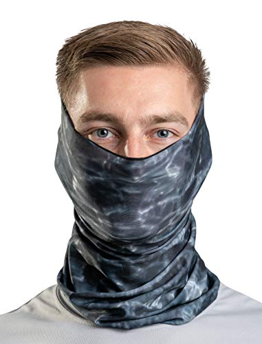 Aqua Design Fishing Hunting Masks Neck Gaiter: Men and Youth UPF 50+ Sun Mask Protection: Camo Face Cover Balaclava Bandana