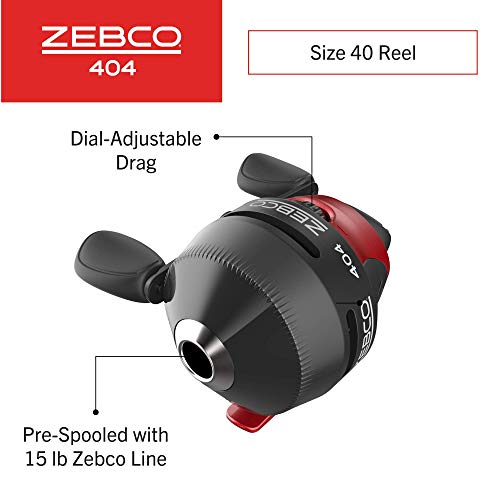 Zebco 202 & 404 Spincast Reels and Fishing Rod Combos (2-Pack), 5-Foot 6-Inch 2-Piece Fishing Pole, Size 30 and 40 Reels, ...