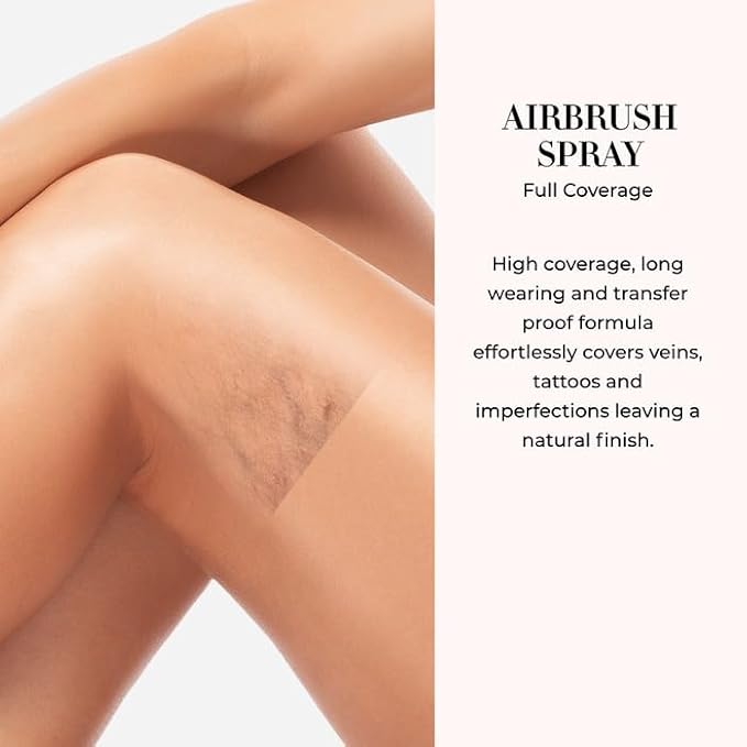 LUMINESS Airbrush Body Coverage - Tattoo Cover Up Makeup - Full Coverage Foundation for Face & Body - Water-Resistant, Long-Wear, Natural Radiant Finish, Light Deep