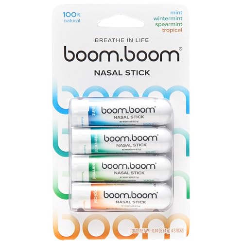 BoomBoom Nasal Stick | Vapor Flow Technology | Cool Refreshing Sensation | Natural Mood Boost | Simple Ingredients | Essen...