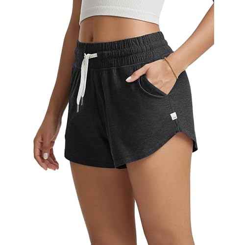 ODODOS Women's Performance Shorts Ultra Soft Stratum Tech Mid Rise Relaxed Shorts with Pocket 3" Inseam Moisture Wicking