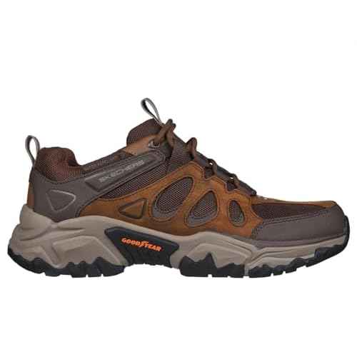 Skechers Men's Terraform-Selvin Oxford, CDB (Crazy Horse Dark Brown), 8.5 X-Wide