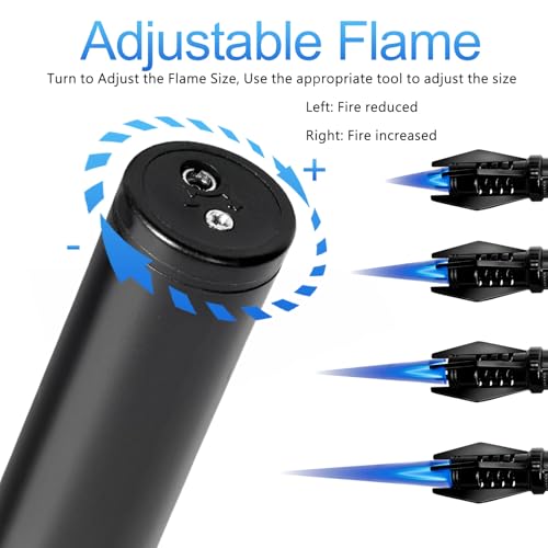 Camping Mini Torch Lighter EDC Windproof Small Lighters with Visual Window Refillable Gas Pocket Tactical Jet Flame for Hi...