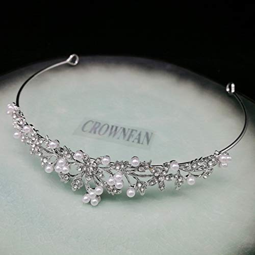 Rhinestone Pearl Tiaras and Crowns Headpieces For Women and flower girls Bridgerton Hair Accessories for Birthday Prom Wed...