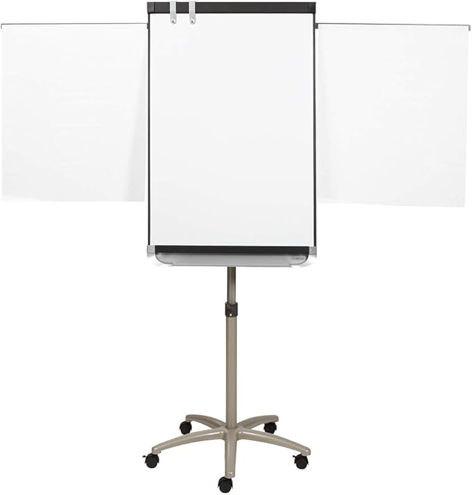 Quartet Easel, Magnetic Whiteboard, 2' x 3', Adjustable, Mobile, Flipchart Holder, Prestige 2, Black Frame (ECM32P2)