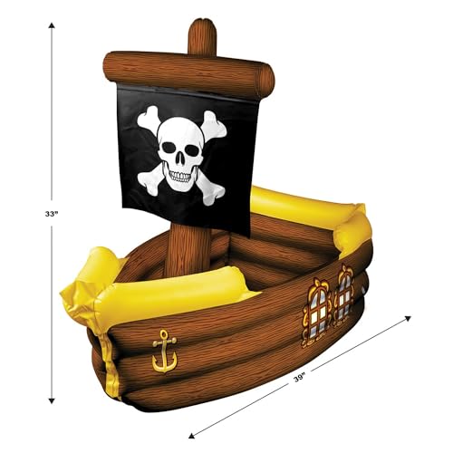 Beistle Inflatable Pirate Ship Cooler