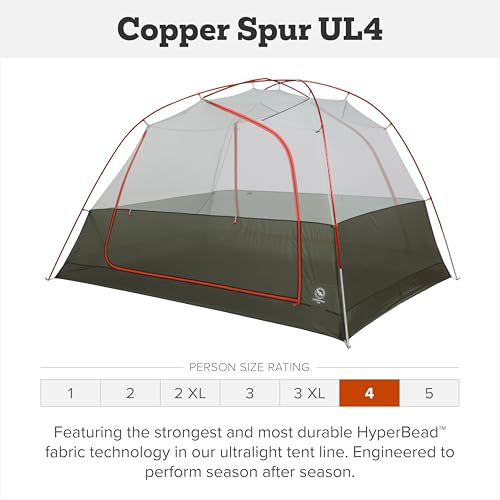 Big Agnes Copper Spur UL - Backpacking Tent for Camping, 3 Season, Ultralight, Waterproof, Anodized Poles