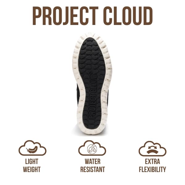 Project Cloud 100% Genuine Leather Womens Snow Boots- Genuine Leather Waterproof Memory Foam Insole and Non-Slip Winter Sn...