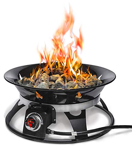 Outland Living Portable Propane Fire Pit, 21-inch, 58,000 BTU with Fire Pit Cover & Carry Kit, Smokeless Gas Firebowl | Pe...