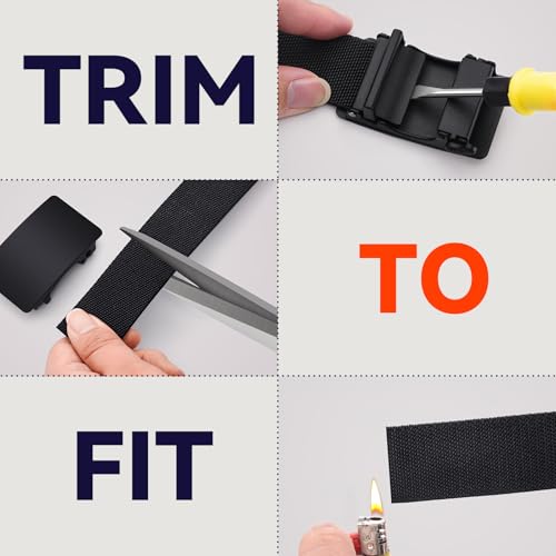 COAGOU Nylon Ratchet Belt for Men, Tactical EDC CCW Gun Belt, Adjustable Stretch