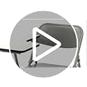Flash Furniture Ralph Premium Steel Folding Chair with Right Handed Tablet Arm