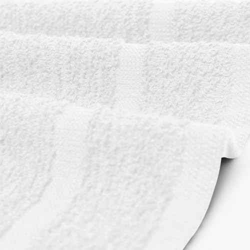 Avalon Towels Cotton Washcloths ? (Pack of 60) Size 12x12 Inches, 100% Ring Spun Cotton, Soft & Absorbent Face Towels, Gym Towels, Hotel and Spa Quality, Reusable Fingertip Towels (White)