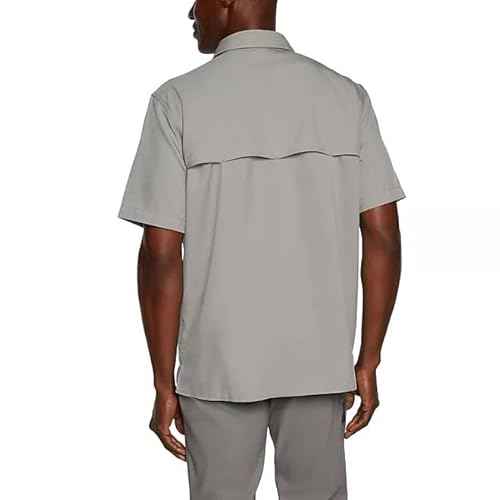 Eddie Bauer Men¡¯s UPF 50 Sun Protection Short Sleeve Relaxed Fit Woven Tech Shirt