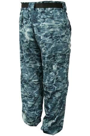 Aqua Design: Fly Fishing Mens Convertible Wading Pants Zip Off Legs Shorts: Misty Sky: Size Small