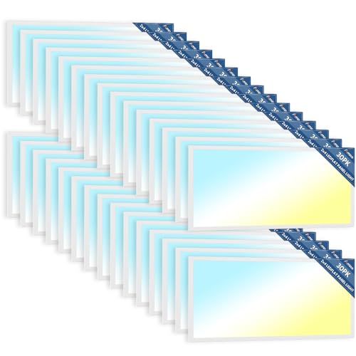 Amico 30 Pack 2x4 LED Flat Panel Light Fixture Selectable Color Temperature 4000K/5000K/6500K Drop Ceiling Office Lights 5...