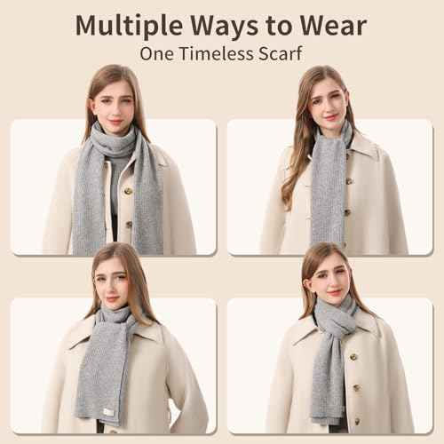 100% Pure Mongolian Cashmere Scarf for Women & Men Soft, Lightweight, Warm Fall Winter Wrap with Luxury Gift Box