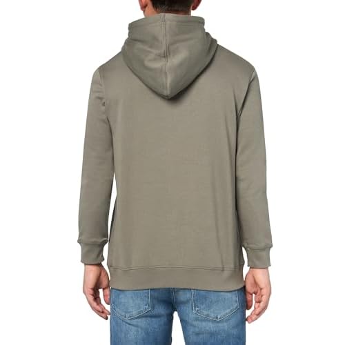 BOSS Men's Patch Logo French Terry Pullover Hooded Cotton Sweatshirt