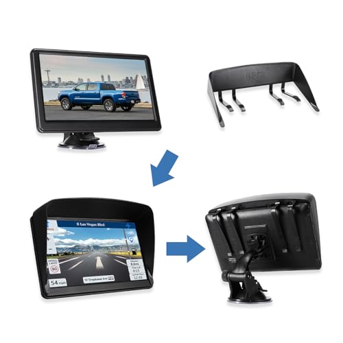 GPS Navigator for Car, 2026 Map 7 inch Touch Screen Car GPS 256-16GB,Voice Turn Direction Guidance, Support Speed and Red ...