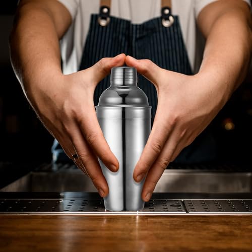 Nitial 6 Pcs Bar Cocktail Shaker Professional Stainless Steel Martini Drink Mixer with Built-in Strainer for Bartending No...