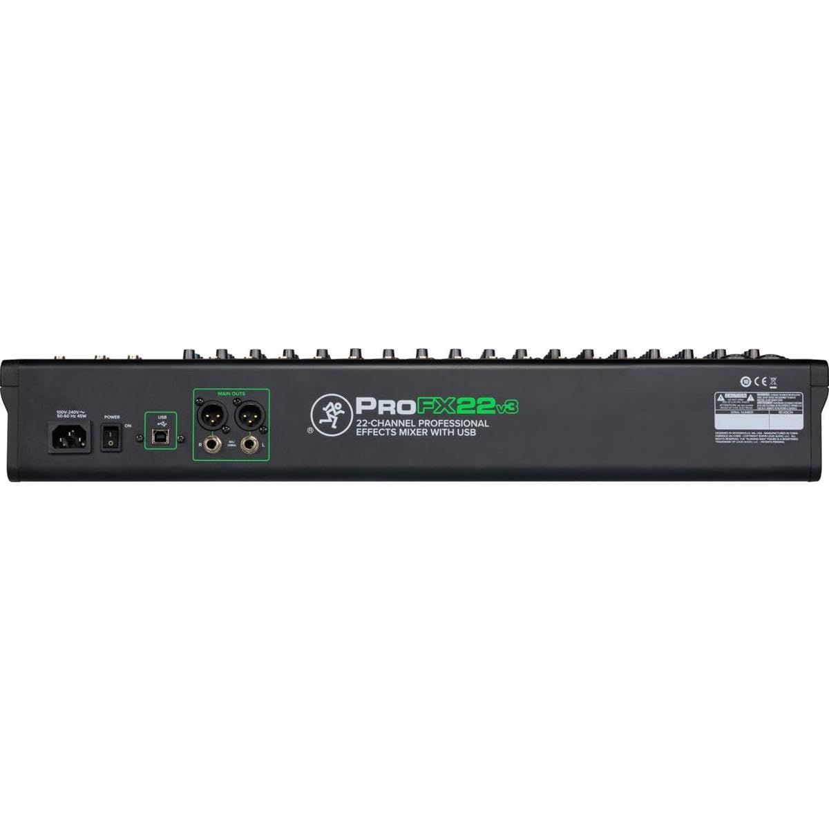 Mackie Profx22V3 22-Channel Professional Analog Mixer With Usb, Onyx Mic Preamps And Gigfx Effects Engine