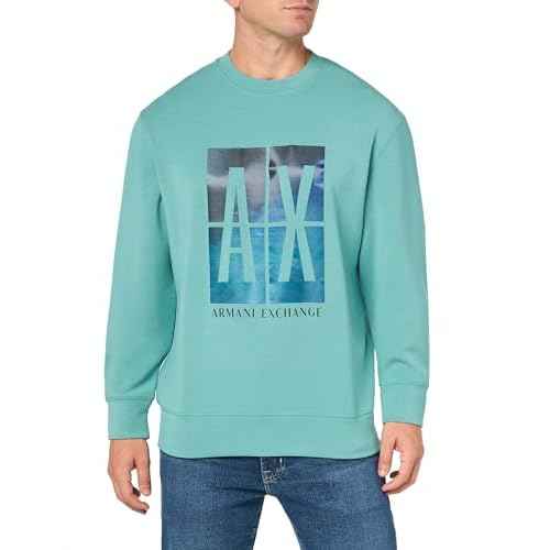 Armani Exchange Men's Abstract Print Logo Pullover Crewneck Sweatshirt