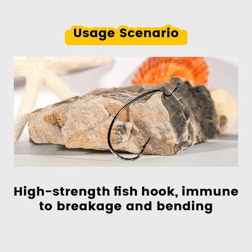 BBBF 25pcs Premium Ewg Hook for Freshwater Fishing - Essential Fishing Supplies, Accessories, and Gear - Perfect for Soft ...