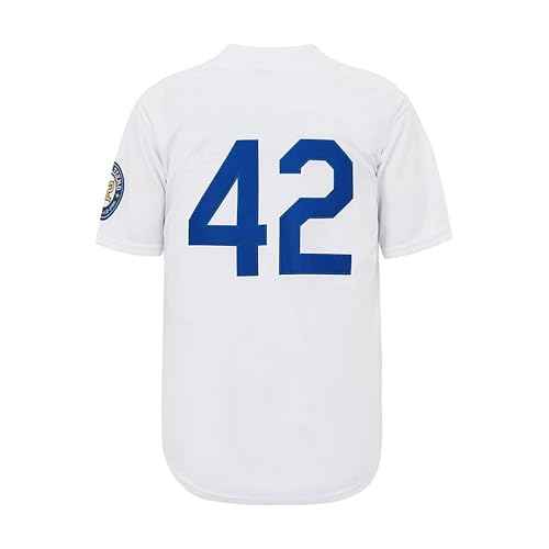 Men's Black Legend Baseball Jersey #42 Vintage Embroidered Retro Hip Hop Jersey Stitched